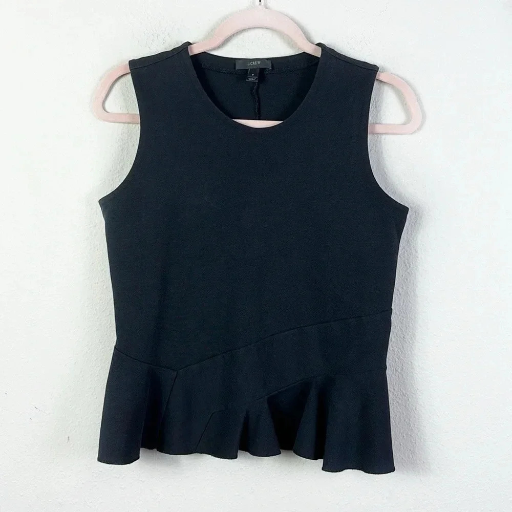 J. Crew Structured Flutter Hem Peplum Sleeveless … - image 3